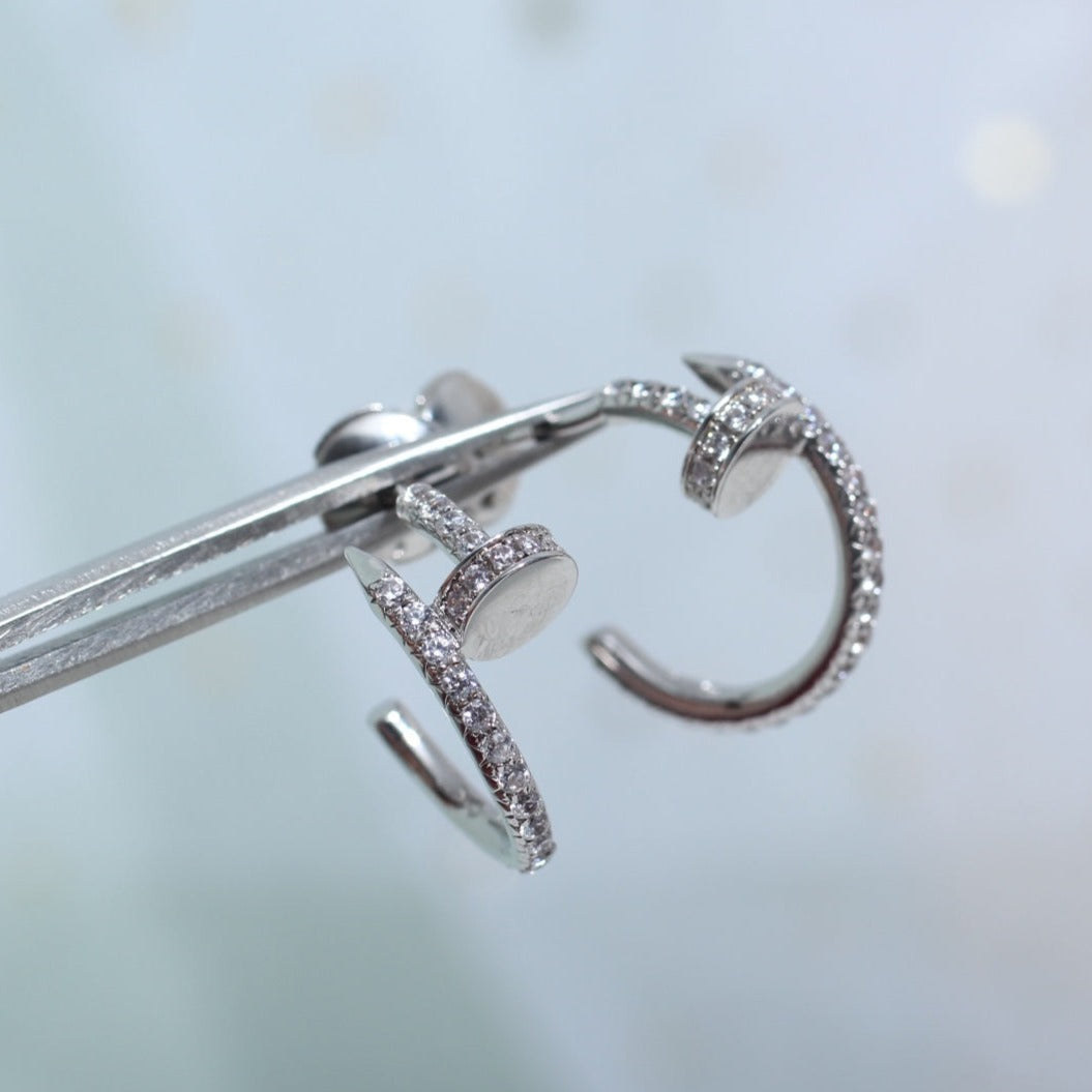 [Eterna Jewels]JUSTE OHRRINGE 12.75MM SILBER DIAMANT