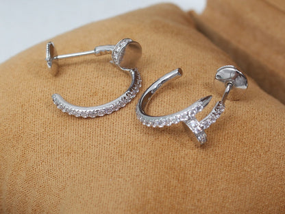 [Eterna Jewels]JUSTE OHRRINGE 12.75MM SILBER DIAMANT