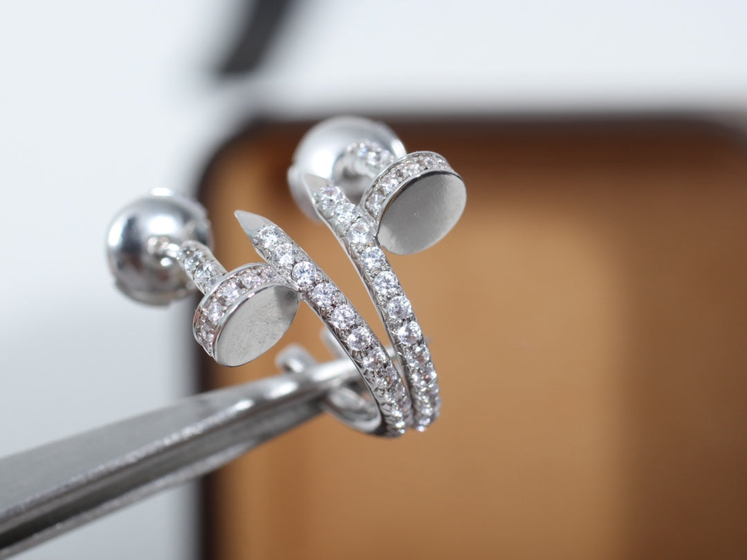 [Eterna Jewels]JUSTE OHRRINGE 12.75MM SILBER DIAMANT
