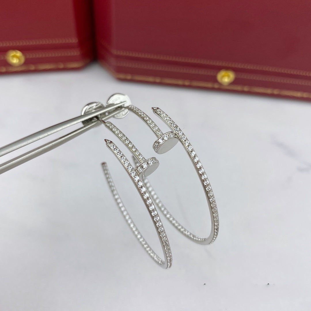 [Eterna Jewels]JUSTE OHRRINGE VOLLSTÄNDIG MIT DIAMANTEN 1,8MM