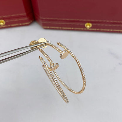 [Eterna Jewels]JUSTE OHRRINGE VOLLSTÄNDIG MIT DIAMANTEN 1,8MM