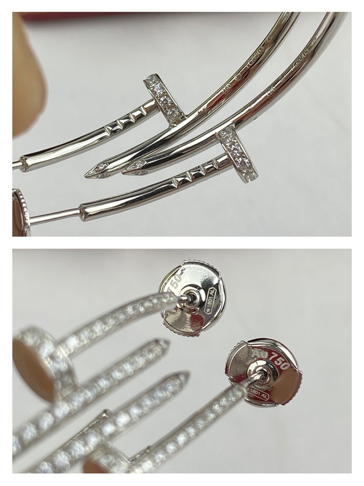 [Eterna Jewels]JUSTE OHRRINGE VOLLSTÄNDIG MIT DIAMANTEN 1,8MM