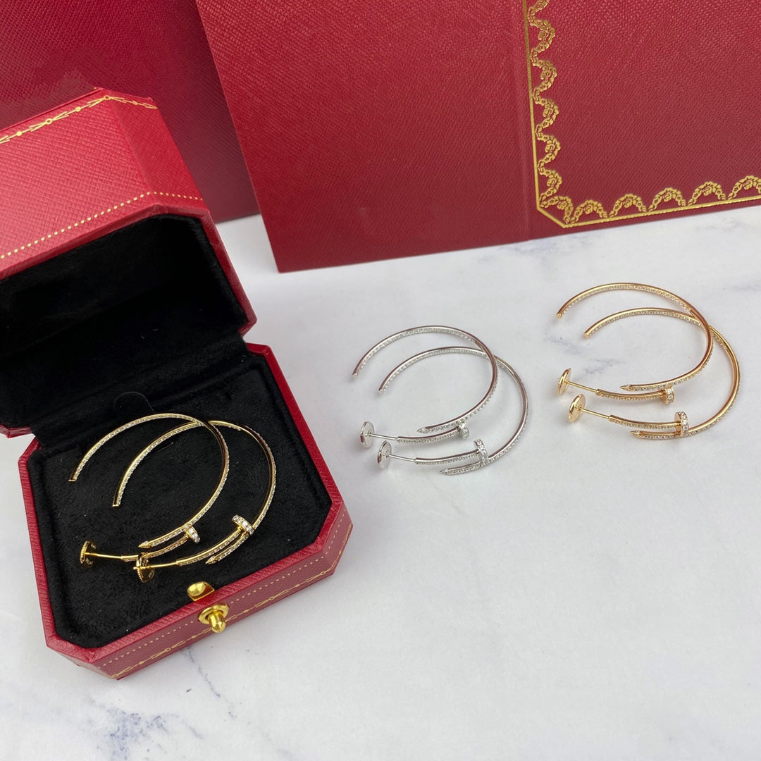 [Eterna Jewels]JUSTE OHRRINGE VOLLSTÄNDIG MIT DIAMANTEN 1,8MM