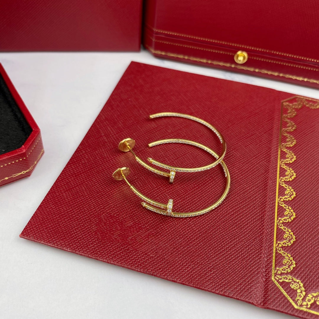 [Eterna Jewels]JUSTE OHRRINGE VOLLSTÄNDIG MIT DIAMANTEN 1,8MM