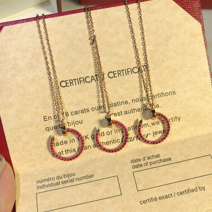 [Eterna Jewels]JUSTE NECKLACE RED FULL DIAMONDS