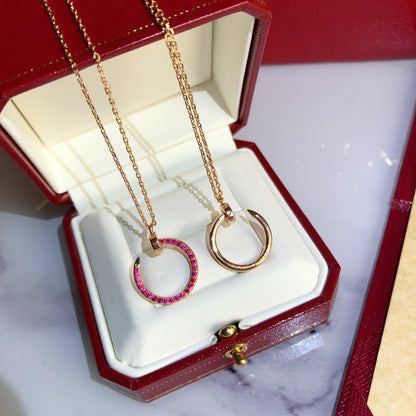 [Eterna Jewels]JUSTE NECKLACE RED FULL DIAMONDS