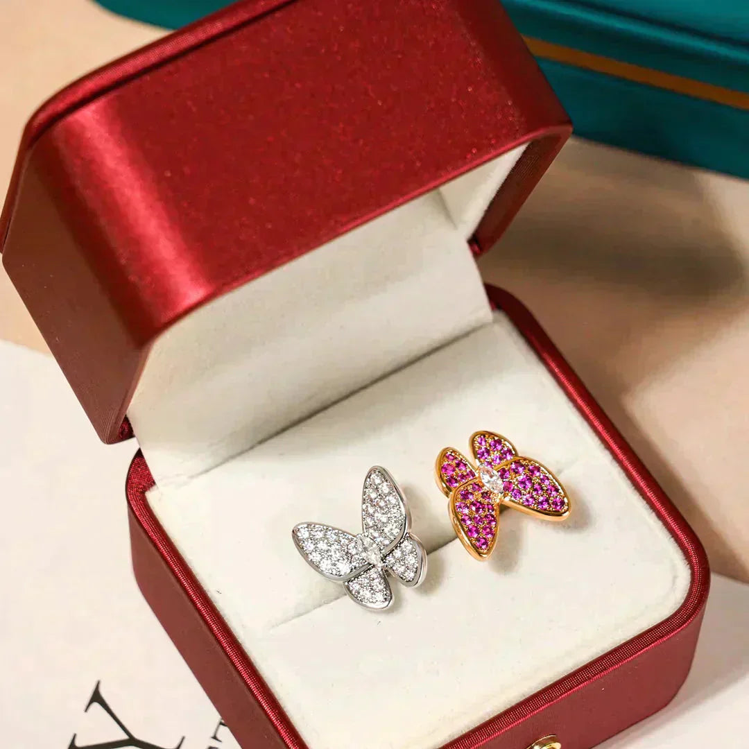 [Eterna Jewels]SCHMETTERLINGS-DOPPELRING MIT DIAMANTEN