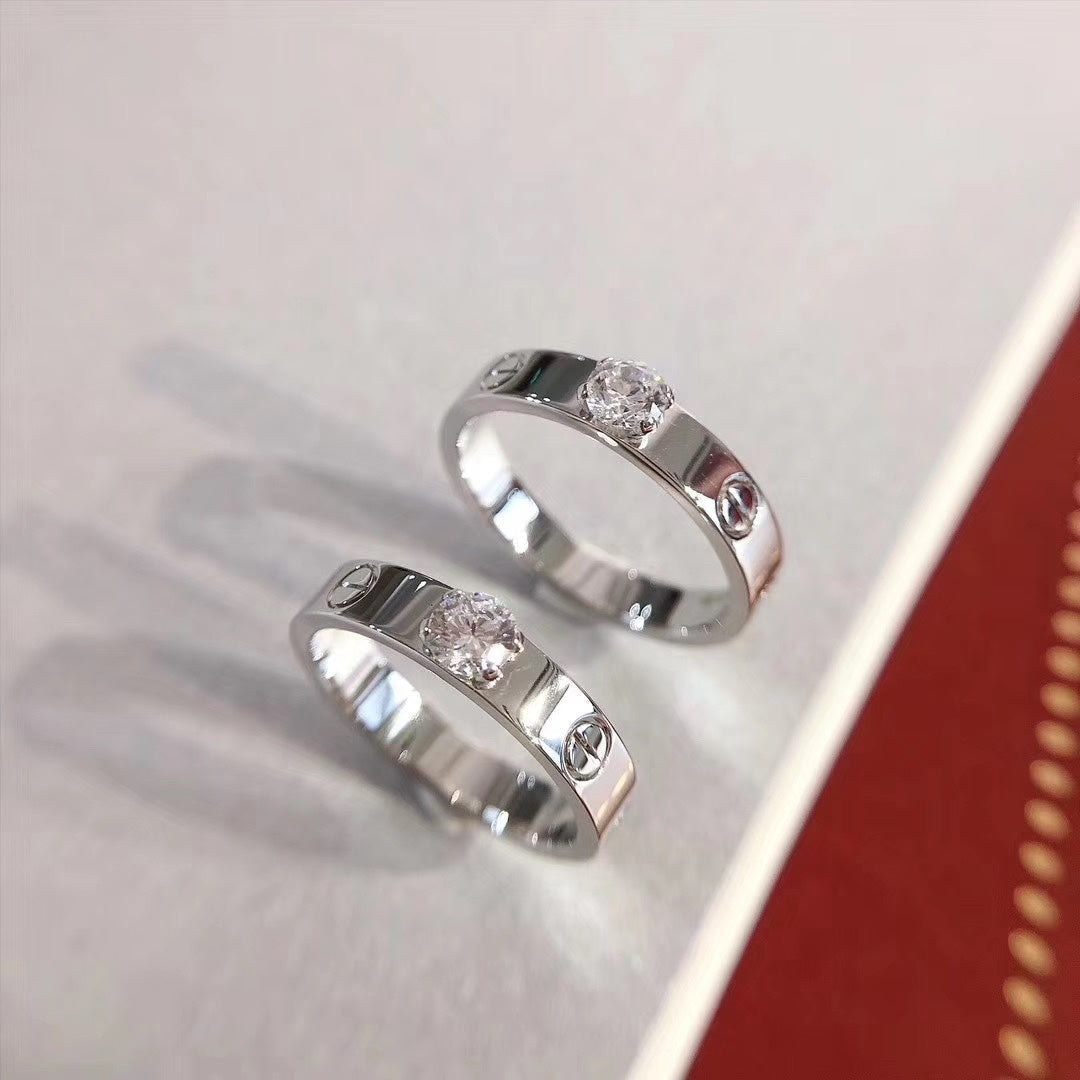 [Eterna Jewels]LIEBESRING 3.6MM 1 GROSSER DIAMANT