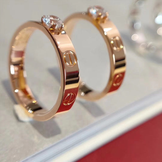 [Eterna Jewels]LIEBESRING 3.6MM 1 GROSSER DIAMANT