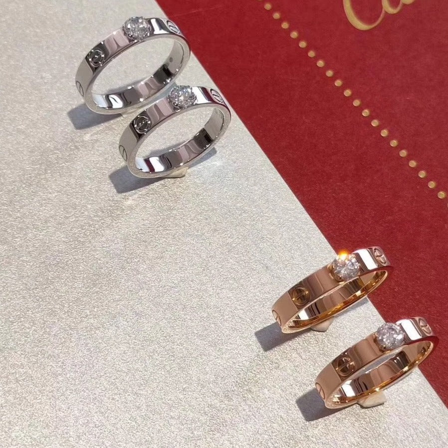 [Eterna Jewels]LIEBESRING 3.6MM 1 GROSSER DIAMANT