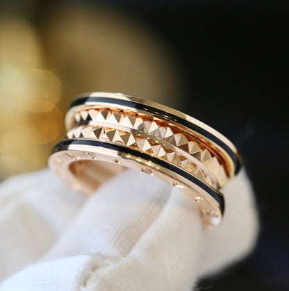 [Eterna Jewels]ZERO 1 ROSÉGOLD SCHWARZER KERAMIKRING