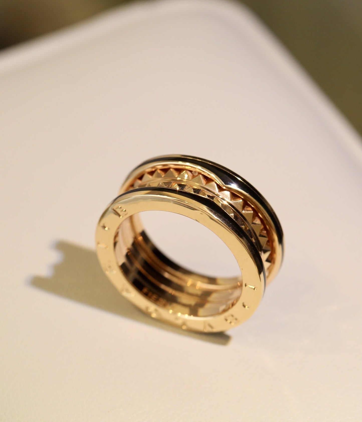 [Eterna Jewels]ZERO 1 ROSÉGOLD SCHWARZER KERAMIKRING