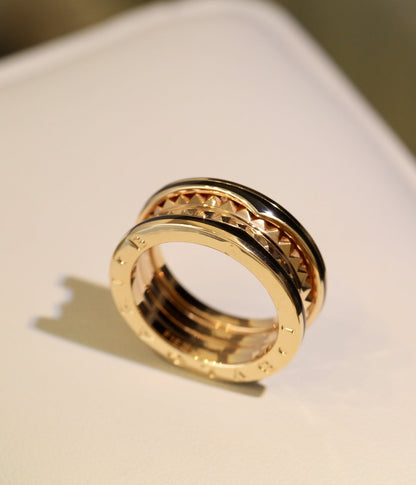 [Eterna Jewels]ZERO 1 ROSÉGOLD SCHWARZER KERAMIKRING