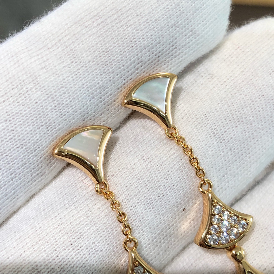 [Eterna Jewels]DREAM OHRRINGE 3 MOTIVE DIAMANT MOP ROSÉGOLD