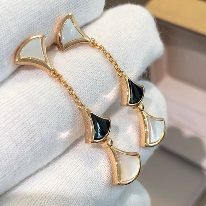 [Eterna Jewels]DREAM-OHRRINGE 3 MOTIVE ONYX MOP ROTGOLD