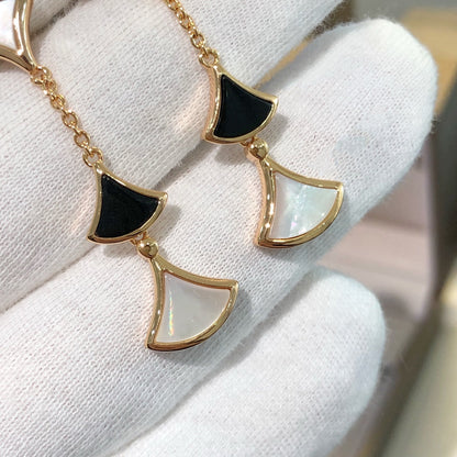 [Eterna Jewels]DREAM-OHRRINGE 3 MOTIVE ONYX MOP ROTGOLD