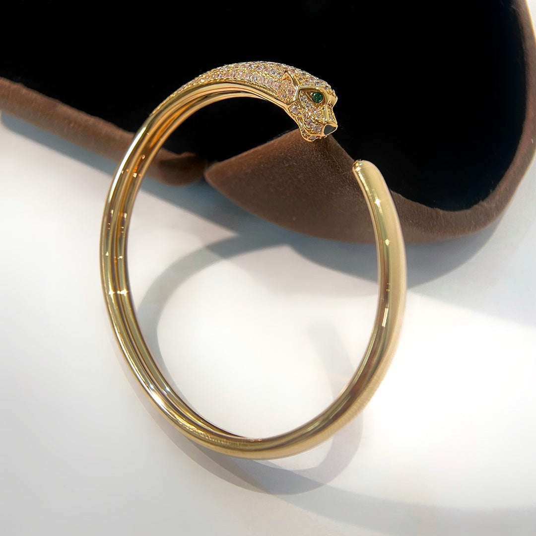 [Eterna Jewels]PANTHER GOLD DIAMANT OFFENER ARMBAND
