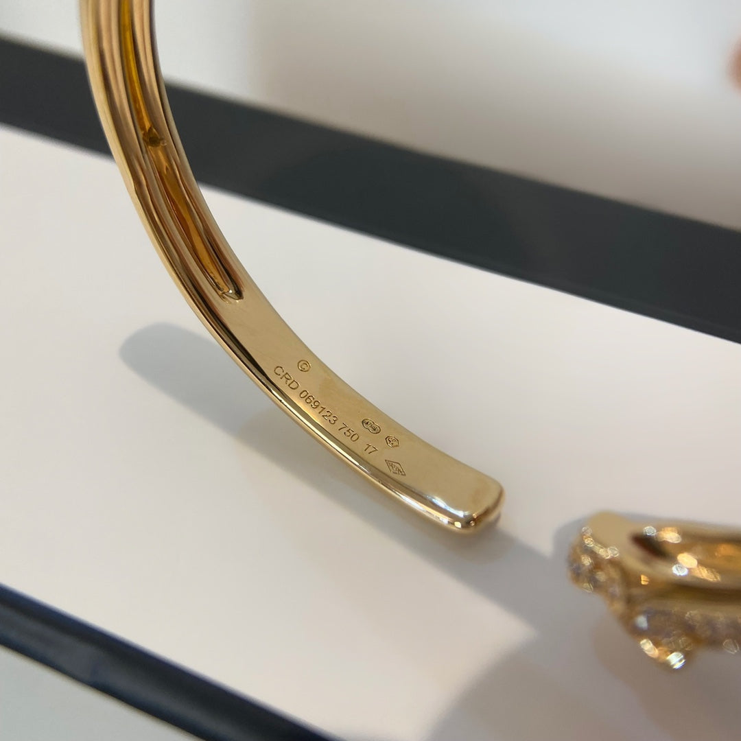 [Eterna Jewels]PANTHER GOLD DIAMANT OFFENER ARMBAND