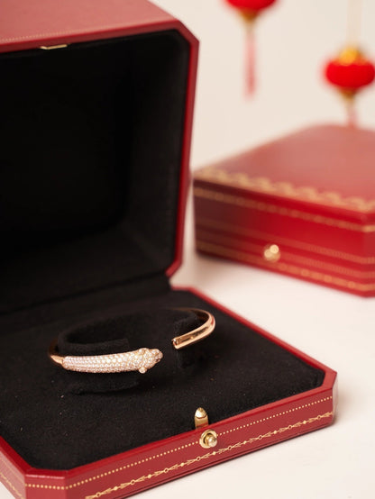 [Eterna Jewels]PANTHER ROSÉGOLD DIAMANT OFFENER ARMBREIF
