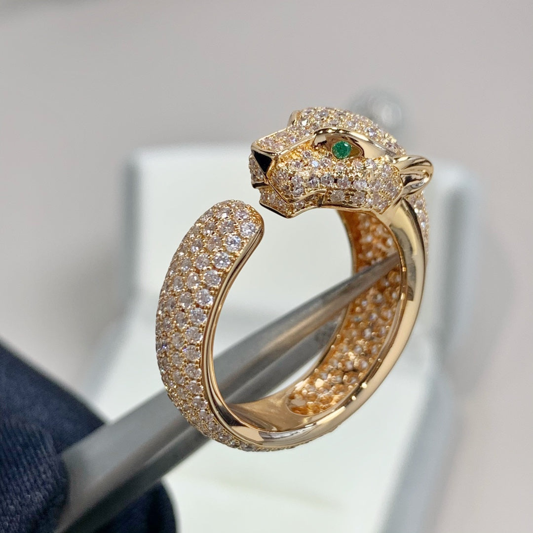 [Eterna Jewels]PANTHER PINK GOLD DIAMOND RING