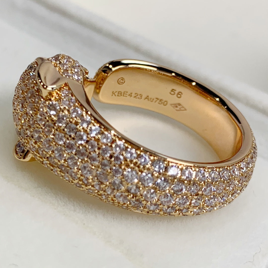 [Eterna Jewels]PANTHER PINK GOLD DIAMOND RING