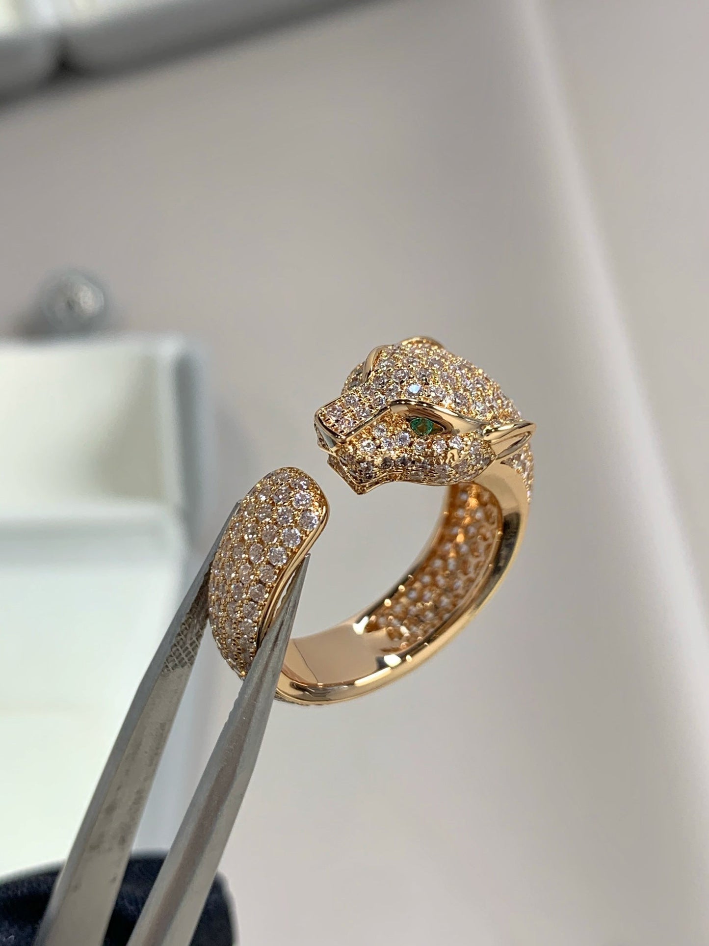 [Eterna Jewels]PANTHER PINK GOLD DIAMOND RING