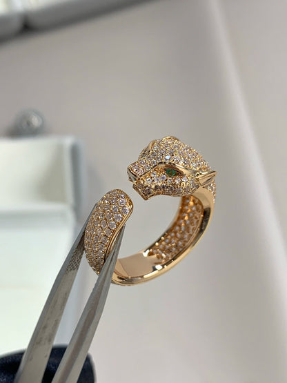 [Eterna Jewels]PANTHER PINK GOLD DIAMOND RING