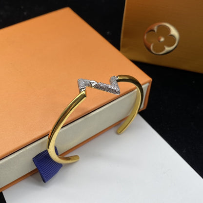 [Eterna Jewels]VOLTE UPSITE DOWN DIAMOND GOLD OFFENER ARMBAND