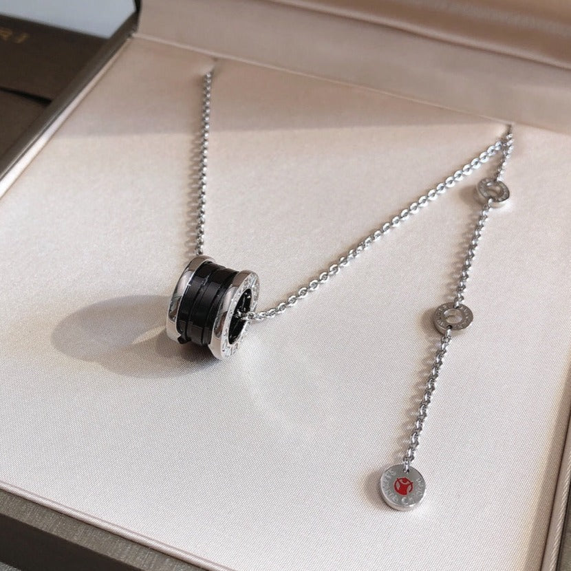 [Eterna Jewels] ZERO 1 SCHWARZE KERAMIK-SILBER-HALSKEITE