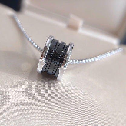 [Eterna Jewels] ZERO 1 SCHWARZE KERAMIK-SILBER-HALSKEITE