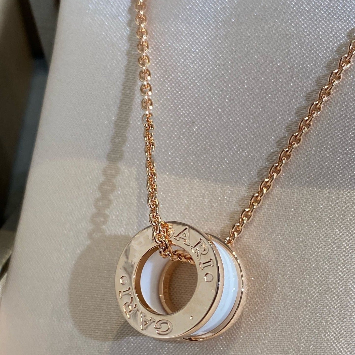 [Eterna Jewels]ZERO 1 WEISSE KERAMIK ROSEGOLD HALSKETTE