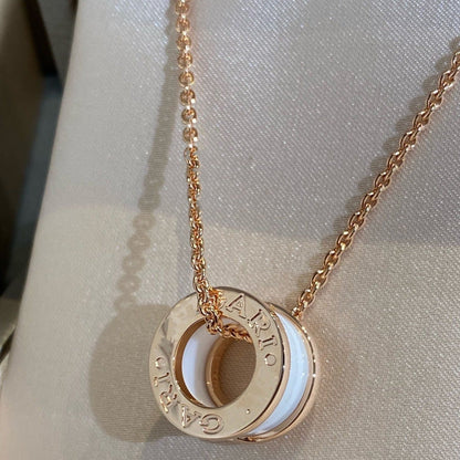 [Eterna Jewels]ZERO 1 WEISSE KERAMIK ROSEGOLD HALSKETTE