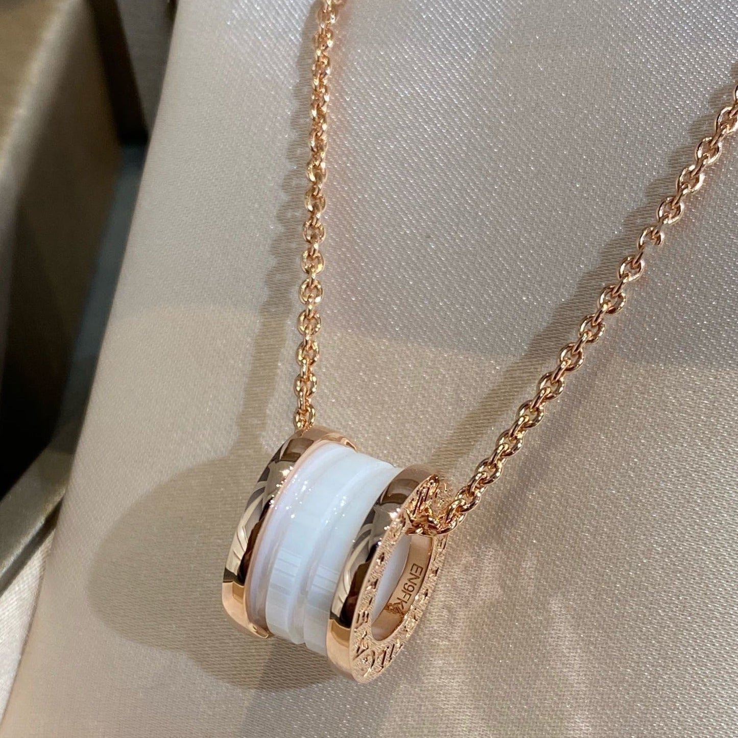 [Eterna Jewels]ZERO 1 WEISSE KERAMIK ROSEGOLD HALSKETTE