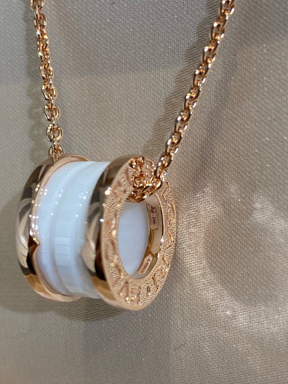 [Eterna Jewels]ZERO 1 WEISSE KERAMIK ROSEGOLD HALSKETTE