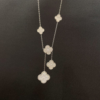 [Eterna Jewels]KLEE 5 MOTIVE SILBER DIAMANTEN HALSKETTE