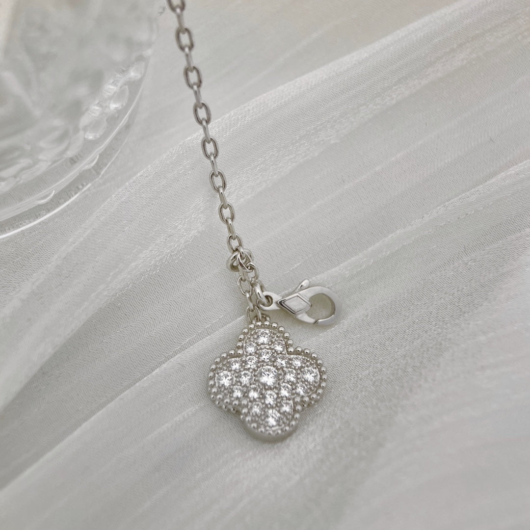 [Eterna Jewels]KLEE 5 MOTIVE SILBER DIAMANTEN HALSKETTE