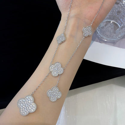 [Eterna Jewels]KLEE 5 MOTIVE SILBER DIAMANTEN HALSKETTE