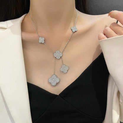 [Eterna Jewels]KLEE 5 MOTIVE SILBER DIAMANTEN HALSKETTE