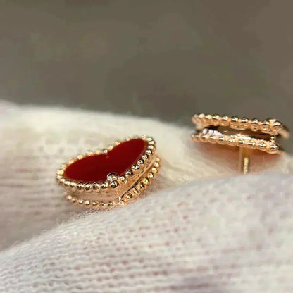 [エターナジュエルズ]ハートカーネリアンスタッドピアス