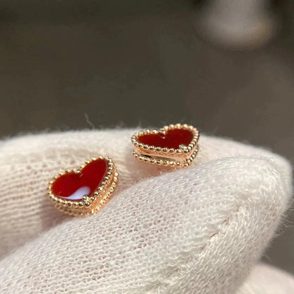 [エターナジュエルズ]ハートカーネリアンスタッドピアス