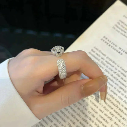 [Eterna Jewels]PANTHER 5.5MM ALL DIAMANT RING
