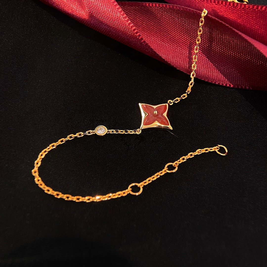 [Eterna Jewels]COLOR STAR CARNELIAN ROSÉGOLD DIAMANTARMBAND