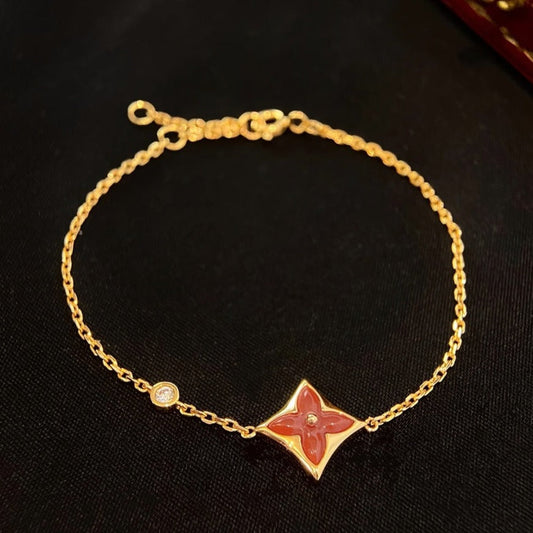 [Eterna Jewels]COLOR STAR CARNELIAN ROSÉGOLD DIAMANTARMBAND