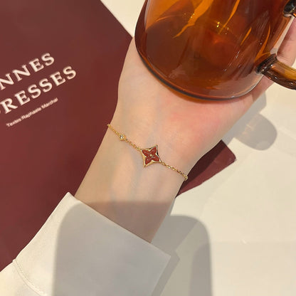 [Eterna Jewels]COLOR STAR CARNELIAN ROSÉGOLD DIAMANTARMBAND