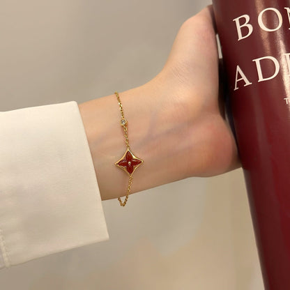 [Eterna Jewels]COLOR STAR CARNELIAN ROSÉGOLD DIAMANTARMBAND
