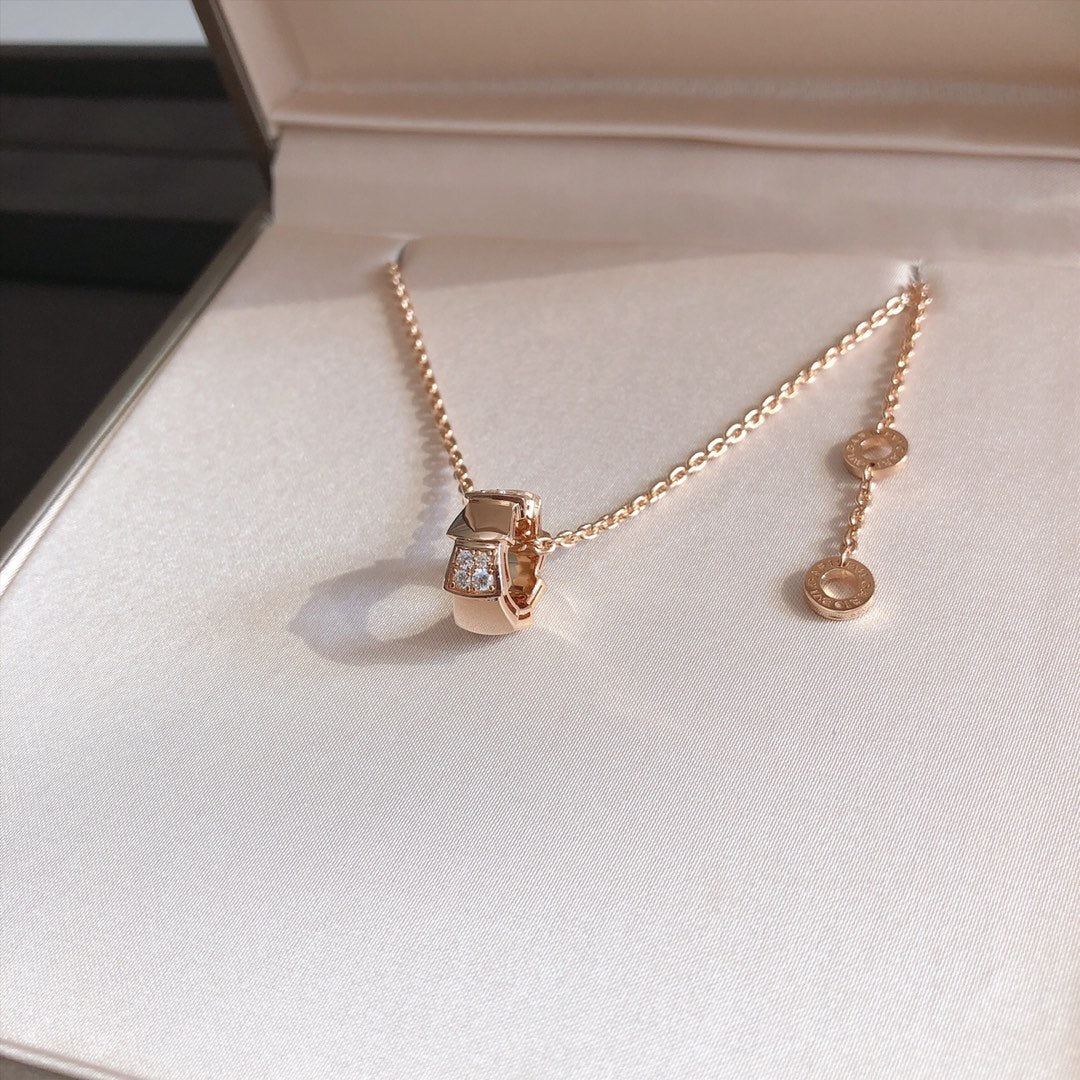 [Eterna Jewels]SERPENTI ANHÄNGER DIAMANT ROSÉGOLD HALSKEΤΤΕ