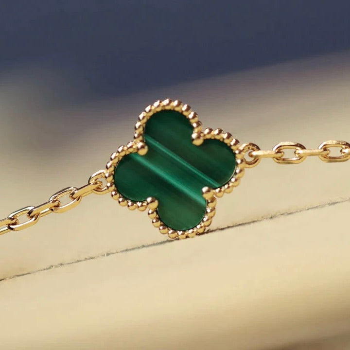 [Eterna Jewels]KLEE 20 MOTIVE MALACHIT DIAMANTENHALSKETTE