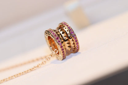 [Eterna Jewels] ZERO 1 ROCK HALSKEKETTE AUS ROSÉGOLD MIT ROSAFARBENEM DIAMANT