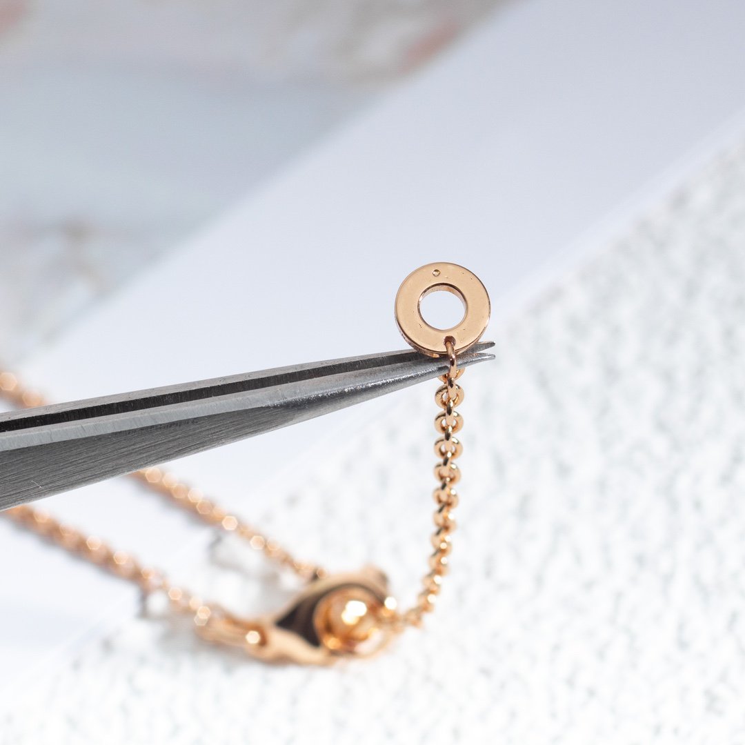 [Eterna Juwelen]ZERO 1 WEISSE KERAMIK ROSEGOLD DIAMANT HALSKETTE