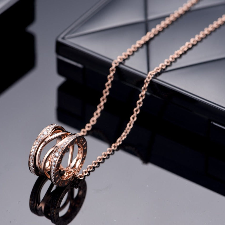 [Eterna Jewels]ZERO 1 HALSKEKTE AUS ROSÉGOLD MIT DIAMANTEN